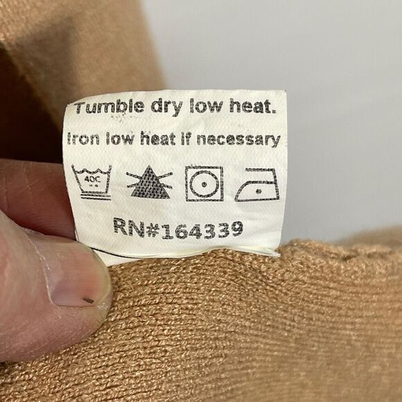 SNDYS Tan Tia Knit Waterfall Lapels Open Front Cardigan Sweater Coat Size Medium - Picture 5 of 7